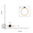 thumbnail image 4 of ANGARA Natural Bypass Pear-Shaped Blue Sapphire Ring in 14K Rose Gold for Women (Size-7x5mm) | September Birthstone, Birthday, Anniversary, Jewelry Gift for Women | Natural Blue Sapphire Ring, 4 of 9