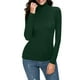 thumbnail image 2 of Blusa de cuello alto de invierno para mujer: camiseta ajustada de manga larga, tejido de poliéster, diseño liso/estampado, con capas para el frío, 2 of 7