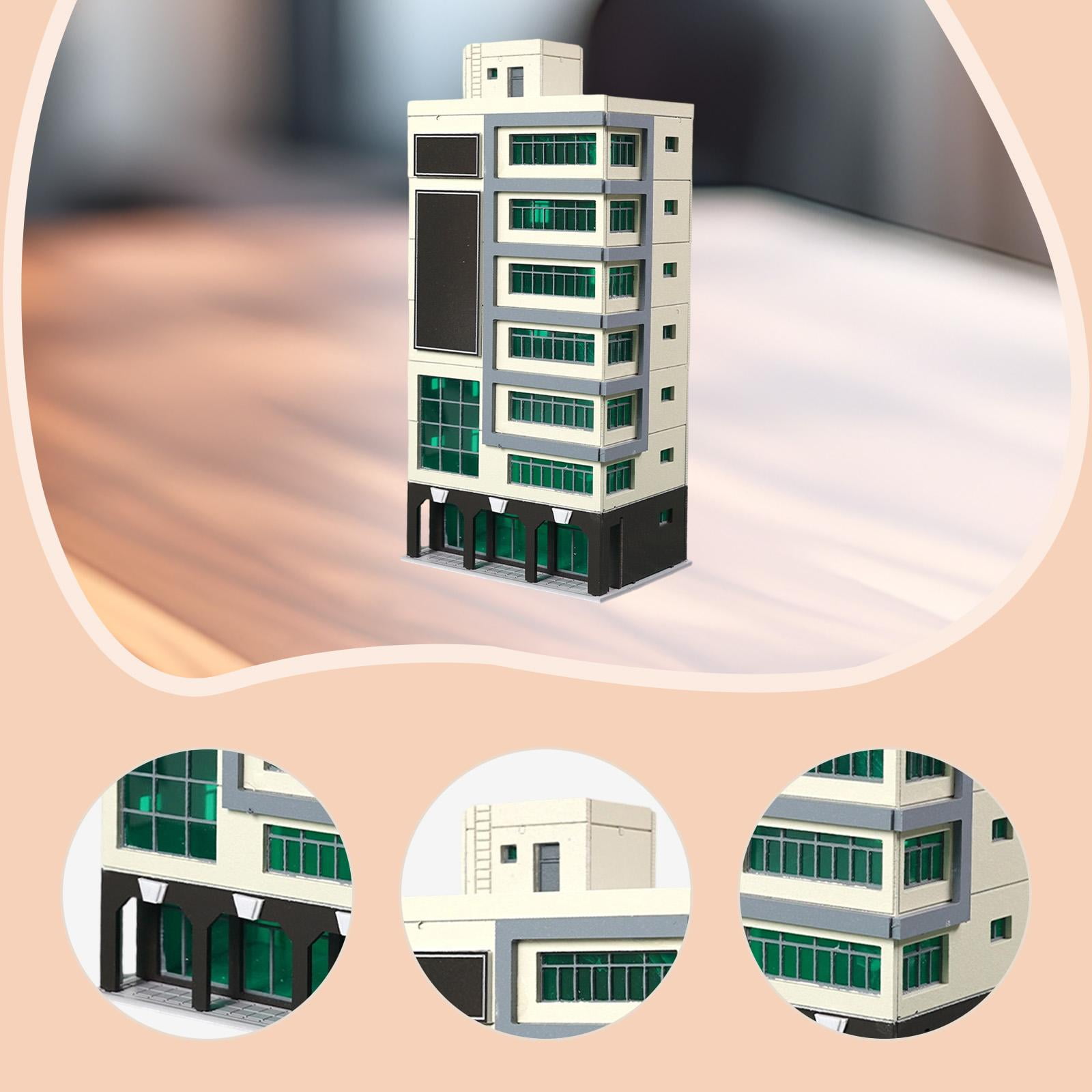 Miniature Building Model Architecture Diorama Plastic Material DIY Assembly Kit for Hobbyists and Collectors