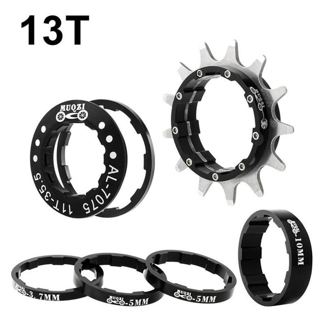 Maoww Bike 13T Simple Vitesse Volant d'Inertie en Alliage d'Aluminium Conversion Kit Noir
