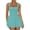 Sky Blue, variant on Women's Square Neck Sleeveless A-Line Mini Dress Ruffle Layered Skater Dress Casual Summer Dress