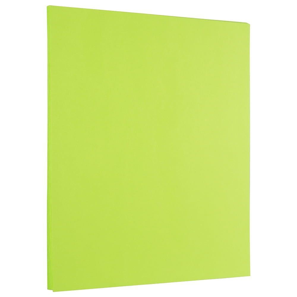 JAM Bright Paper, 8.5x11, 50/Pack, 24lb Lime Green