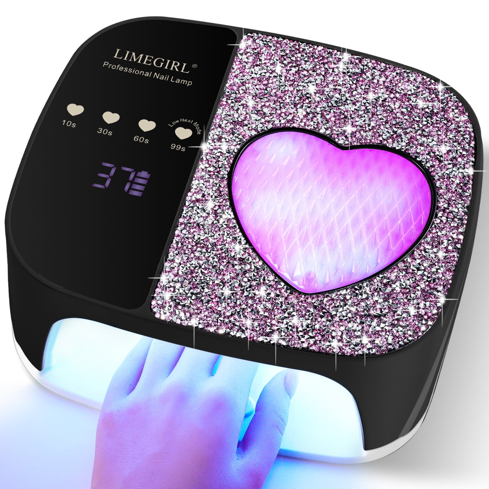 ProArt Rechargeable Nail Lamp for Diamonds - 120W Dual Source UV/LED Nail Dryer, Smart Sensor Fast Curing Light for 3D Nail Art, Portable Gel Polish Manicure Machine