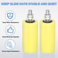 thumbnail image 4 of 2Pack Slide Gate Guide Roller, 5" Nylon Sliding Gate Support Assembly, Yellow, 4 of 6