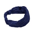thumbnail image 3 of Unique Bargains 1 Pc Headband Horizontal Stripes Wide Fabric Hairband for Women Navy Blue, 3 of 5