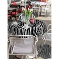 thumbnail image 5 of Outdoor Tablecloths with Umbrella Hole & Zipper, Black Striped Round Tablecloths 60 Inch, Retro Wave Lines Texture Simple Waterproof Table Cloth, Patio/Pool/Picnic Table Covers, 5 of 8