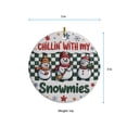 thumbnail image 4 of 3D Inflated Chillin With my Snowmies Ornament, Custom Christmas Ornament, Puffy Christmas Round, Mini Ornaments For Mini Chrismas Tree, Christmas Birthday Gifts, 4 of 5