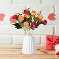 thumbnail image 6 of IPEWLEX 1pc Red Artificial Rose Bouquet - Realistic Silk Flowers for Home, Wedding & Party Decor, 6 of 6
