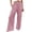 Pink*, variant on Women's Pants Stretch High Waisted Wide Leg Solid Color Casual Bottoms with Pockets Daily Wear Trendy Trip Trousers