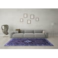 thumbnail image 3 of Ahgly Company Indoor Square Persian Blue Traditional Area Rugs, 5' Square, 3 of 4