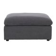 thumbnail image 4 of Lexicon Guthrie Modern Wood and Microfiber Fabric Ottoman in Gray, 4 of 7