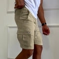 thumbnail image 2 of Mens Workout Shorts Slim Drawstring Cargo Summer Bermuda Shorts Breathable Yellow L, 2 of 9