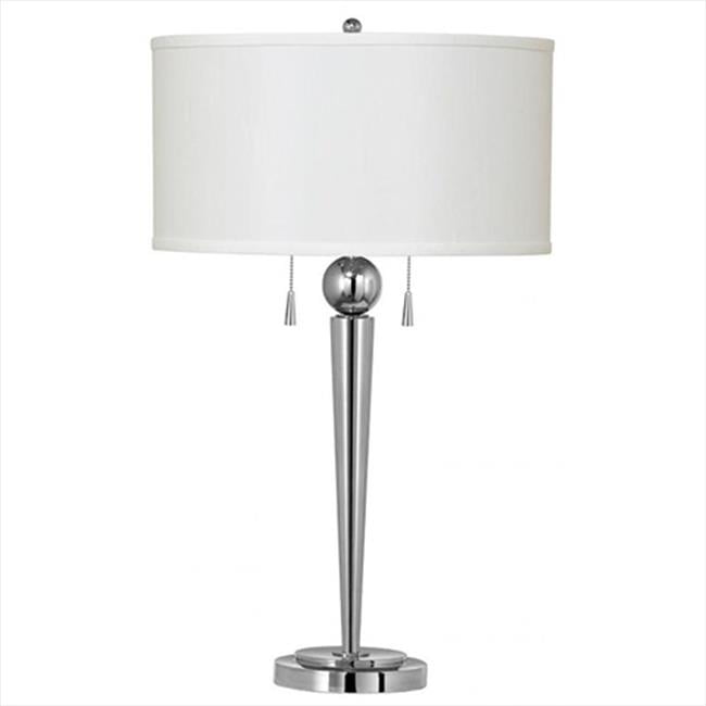 Cal Lighting Bo 2007tb 60 W X 2 Messina Metal Table Lamp 44 Chrome