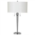 thumbnail image 1 of Cal Lighting BO-2007TB 60 W X 2 Messina Metal Table Lamp, Chrome Finish, 1 of 3