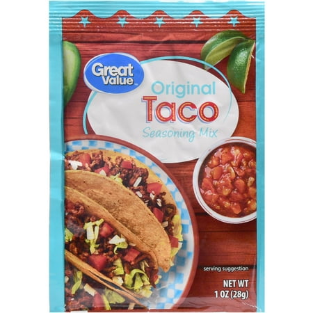 (4 Pack) Great Value Taco Seasoning Mix, Original, 1 (Best Taco Seasoning Packet)