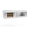 thumbnail image 4 of Alpine 48" Wood Floating Vanity Base in White with Black Handles, 4 of 5