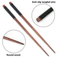 thumbnail image 3 of 1 Pairs Japanese Natural Wood Chopsticks Value Pack Cooking Tableware Theaceae Black, 3 of 8