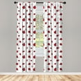 thumbnail image 3 of Ambesonne Ladybugs Curtains, Dotted Winged Animals, Pair of 28"x84", White Black, 3 of 5