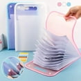 thumbnail image 3 of Dossier Étendu Sac Portable 13 Cellules A4 Dossier Portable Sac en Papier Couche Grande Capacité Sac pour Étudiants pour Collecter et Organiser des Objets Classification des Sujets, 3 of 5