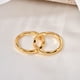 thumbnail image 2 of Anillo curvo de una sola capa, moderno, retro, personalizado, moderno, estilo europeo y americano, anillo de dedo índice minimalista para parejas, 2 of 6