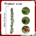 thumbnail image 3 of 71" Real Touch Artificial Cedar and Eucalyptus Christmas Garland with Red Berries - Flexible Greenery Decor for Mantel, Staircase, Banister, Doorway and Table, 3 of 8