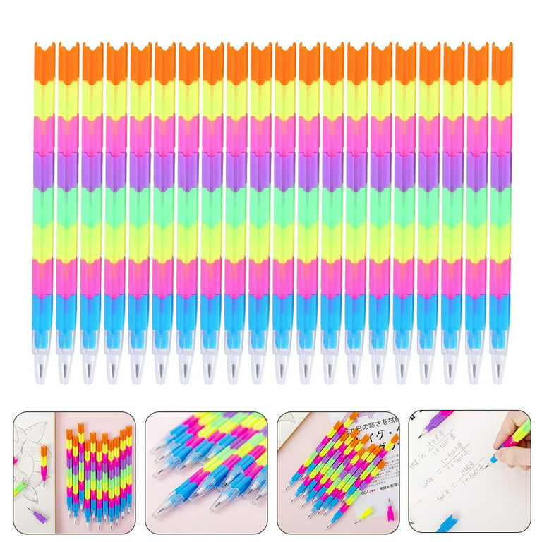  Zonon 24 Pieces Stacking Point Pencils HB Rainbow Stacking  Pencils Non-Sharpening Pencils Stackable Colored Fun Pencils for Kids  Office School Supplies, Taking Notes Writing Drawing Drafting : Office  Products