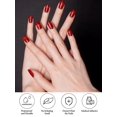 thumbnail image 4 of Semi Cured Gel Nail Wraps,20 Pcs Gel Nail Polish Strips for Salon-Quality Manicure Set,Long Lasting,Easy to Apply & Remove with Nail File & Wooden Cuticle Stick(Cat Eye Red), 4 of 8
