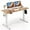 Natural, variant on Costway 55" x 24" Electric Standing Desk with 3 Memory Height Settings 2 Hanging Hooks Natural