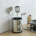 thumbnail image 5 of Clearance! Stainless Kitchen Utensil Holder Kitchen Utensil Organizer Countertop Utensil Organizer for Spoon Forks Utensil Crock with Removable Divider for Easy Cleaning A Tableware Storage Bin, 5 of 8