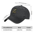 thumbnail image 6 of LNWH Baseball Cap, Adjustable Size for Running Workouts and Outdoor Activities All Seasons, Alphabet Z - Black, 6 of 8