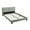 Light Gray, variant on Tcbosik Queen Size Bed Frame, Platform Bed with Button Tufted Headboard, Wood Slats Support, Light Gray