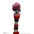 thumbnail image 3 of USA Majek Golf 4 5 6 7 8 9 Hybrid Set Headcovers Pom Pom Knit Limited Edition Vintage Classic Traditional Flag Stars Red White Blue Stripes Retro Head Cover 4-9 Set, 3 of 10