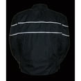 thumbnail image 7 of NexGen SH212101 Men's Black Textile Moto Jacket with Grey Reflective Striping 6X-Large, 7 of 7