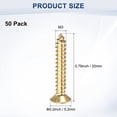 thumbnail image 3 of Uxcell Paquete de 50 Tornillos de Madera, M3 x 20mm Cabeza Plana Phillips de Latón, 3 of 6