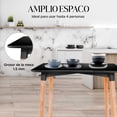 thumbnail image 4 of Mesa Comedor Cuadrada Pido Todo Estilo Eames Minimalista Negro 6.49 pulg, 4 of 7