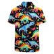 thumbnail image 3 of Camisas casuales con estampado floral de tortuga para hombres, ropa, camisa hawaiana con estampado 3D, camisetas Y2k de manga corta, ropa kawaii, blusa con solapa, 3 of 5