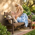 thumbnail image 6 of SERWALL 2-Person Outdoor Bench, 49" All-Weather HDPE Garden Bench with 4-in-1 Side Tray, Aluminum-Reinforced Supports, 660 lbs Capacity, for Patio, Porch and Backyard, Brown, 6 of 13