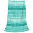 thumbnail image 2 of Fotbe Teal Turquoise Manta de Franela Acolchonada con Estampado, Súper Suave y Esponjosa, Extra Grande para Sofá, Cama, Uso Todo el Año-60"x50", 2 of 7
