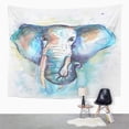 thumbnail image 2 of ZEALGNED Colorful Watercolor Elephant Watercolour Wall Art Hanging Tapestry Home Decor for Living Room Bedroom Dorm 60x80 inch, 2 of 2