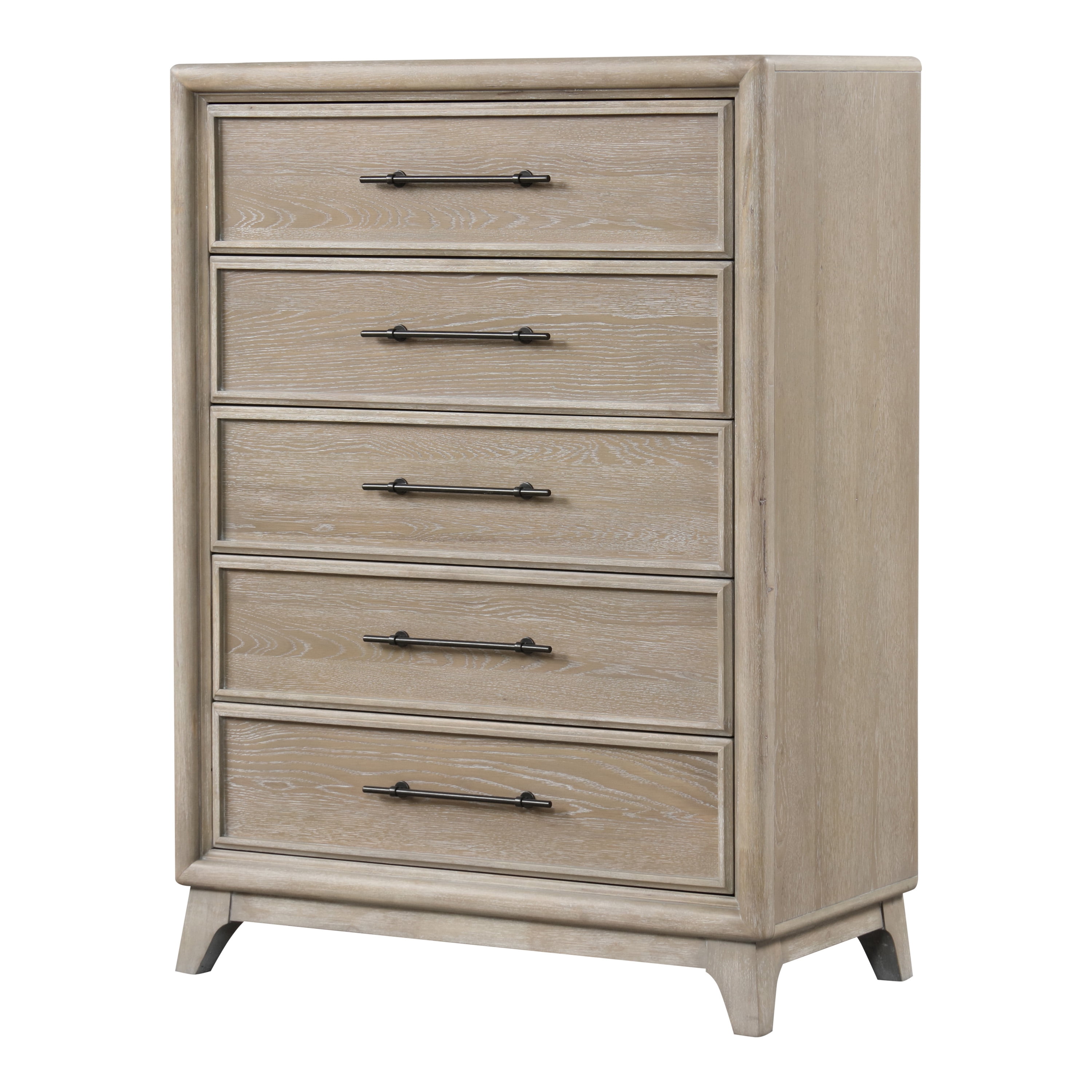 Furniture of America Lioris Adult Modern Rustic 5-Drawer Vertical Dresser, Oak