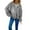 Gray, variant on Herrnalise Womens Fleece Jacket Fuzzy Long Sleeve Short Coats Button Down Sherpa Outerwear With Pockets Gray,L