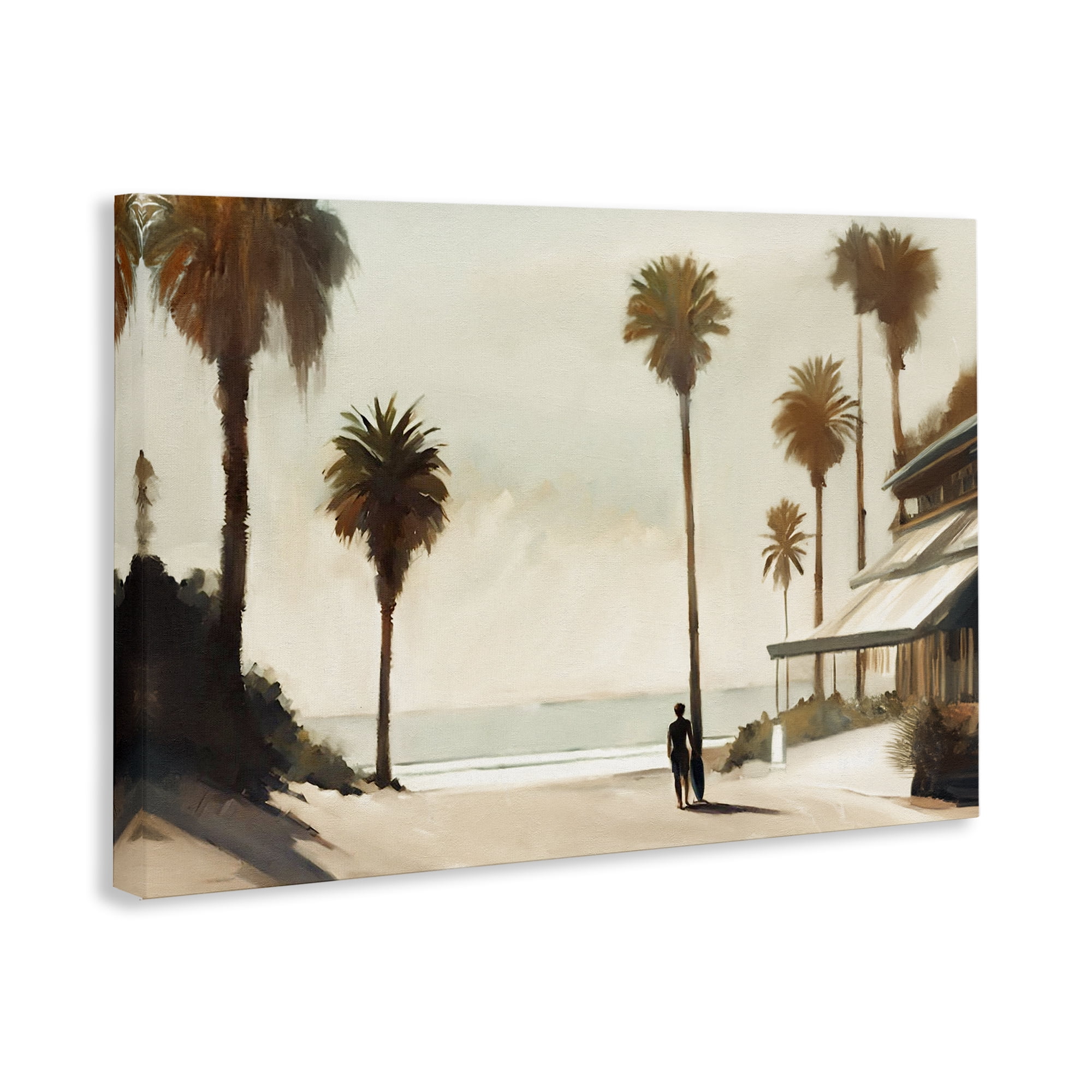 Stupell Industries Tropical Café Del Mar Landscape & Nature Painting Wrapped Canvas Art Print Wall Art, 24 x 16