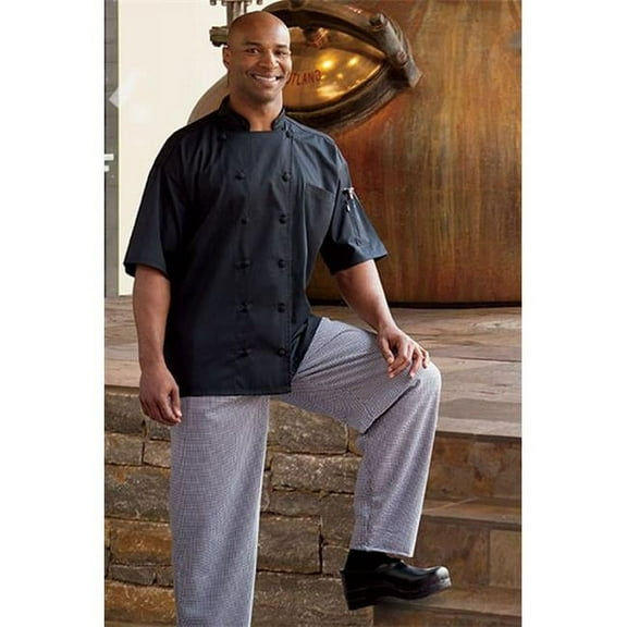Uncommon Threads Traditional Chef Pant in Houndstooth - Medium