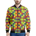 thumbnail image 4 of Chaqueta con estampado de rompecabezas divertido para hombre, primavera y otoño, manga larga, moda informal, chaquetas para niños con estampado 3D, sudaderas holgadas estilo Harajuku, 4 of 4