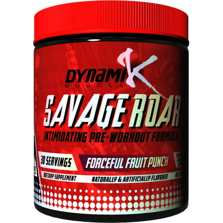 Dynamik Muscle Savage Roar - 30 Portions Forceful Fruit Punch (pré-entraînement)