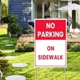 thumbnail image 2 of YladaFaie No Parking On Sidewalk Yard Sign, No Parking Signs 12x18 inch with Metal H-Stake Warning Signage with Symbol, Protect Your Street Business Front Porch Yard Decor Outdoor Signs Stake Kit, 2 of 6
