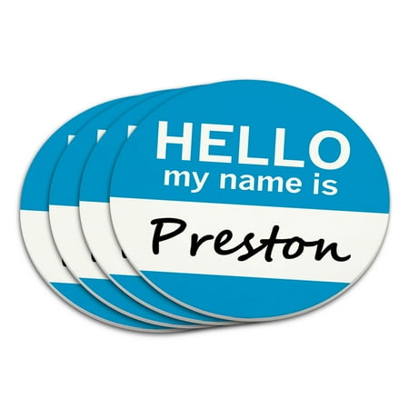 

Preston Hello My Name Is Coaster Set