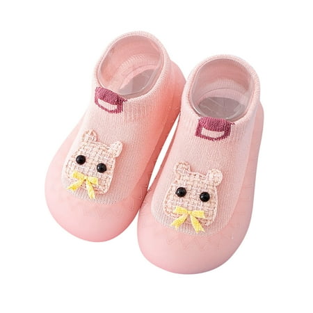 

Huanghuaa Boys Girls Animal Cartoon Socks Shoes Toddler WarmThe Floor Socks Non Slip Prewalker Shoes Sweet Baby Girl