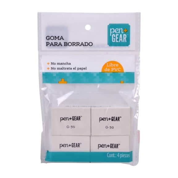 Goma Pen+Gear G-30 para Borrado 4 Piezas