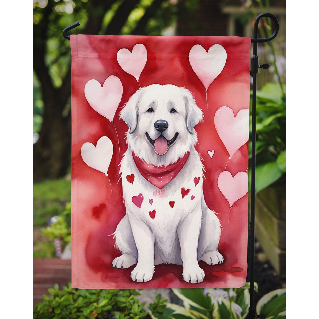 Great Pyrenees My Valentine Garden Flag 11.25 in x 15.5 in